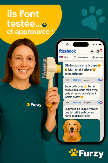 Furzy™ – Brosse Auto-Nettoyante 🐾